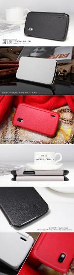 เคส Nexus 4 ( Nillkin Classic Flip) แถมฟิลม์กันรอยชนิด HD ทั้งด้านหน้าและหลัง